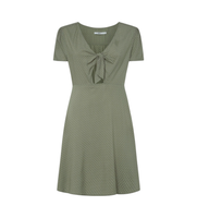 pepe jeans para mujer pl953568 vestido nani verde xl casual viscosa manga corta sostenible