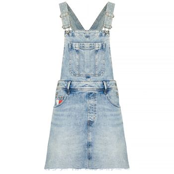 Tommy Jeans Mono DENIM DUNGAREE DRESS RWB para mujer