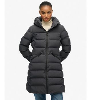 Superdry para mujer. W5011982A Chaqueta City Mid gris oscuro (XL), Casual, Poliéster