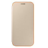 samsung neon flip wallet dorada para samsung galaxy a3 2017
