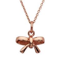 colgante de bucle de cadena de plata chapada en oro rosa