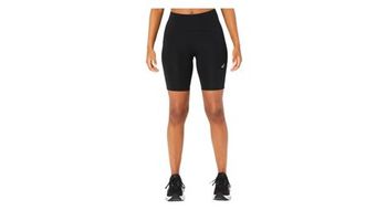 Pantalon corto de cintura alta para mujer asics road 8in negro