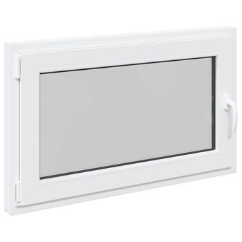 Ventana De Sótano Risor 100 X 70 Cm Pvc Y Vidrio Blanco Vidaxl