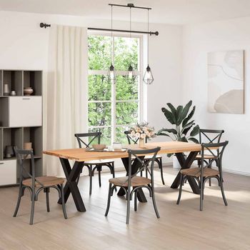 Patas Para Mesa De Comedor En Forma De X 3 Uds | Patas Para Mesa Acero Negro