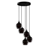 lampara de techo smoked-012 humo metal vidrio 50x50x114 cm