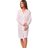 admas vestido camison de manga larga stripes home para mujer