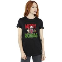 dessins animes camiseta merry rickmas para mujer