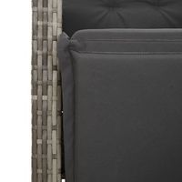 conjunto de comedor para patio con cojines ratan de poliester gris