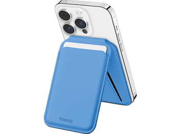 Tarjetero para móvil - Friendly License FRTAR012, TPU y Adhesivo 3M, Soporte, Azul Ultramar