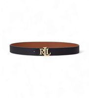 lauren ralph lauren para mujer 412912039001 cinturon reversible de piel granulada negro s marron casual