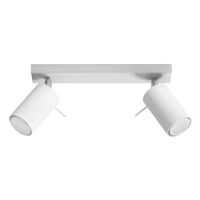 lampara de techo blanco acero alt 16 cm