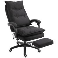silla de oficina de lino negro de 70x62x130 cm