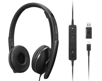HEADSET USB-C LENOVO ANC MICROFONO CANCELACION DE RUIDO ACTIVA, CON ADAPTADOR USB-A