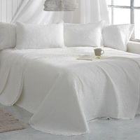 colcha verano jacquard diseno puntilla blanco 90 x 190200 cm - blanco - burrito blanco