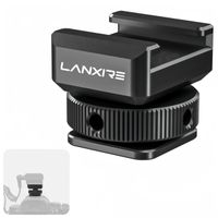 lanxire adaptador zapata fria con pines retractiles anti-caida accesorios microfono para jaula camara