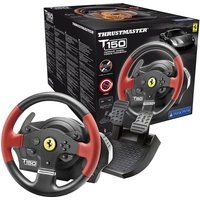 thrustmaster ts150 ferrari edition playstation  pc gaming wheel - black black