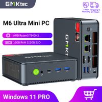 mini pc gmktec m6 ultra amd ryzen 5 7640hs 16gb ram 512gb rom computadora de escritorio lan dual de 25g wifi 6e bt 52 windows 11 pro