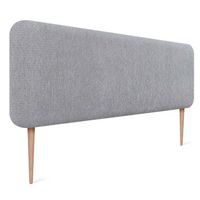 dhome cabecero tapizado liso con patas redondeado tejido luxury para pared acusticos cabeceros absorbentes cabezal cama dormitorio silver grey 160cm