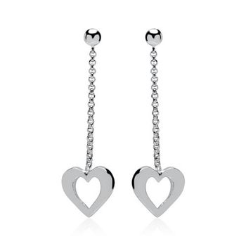 Pendientes plata 925 corazones
