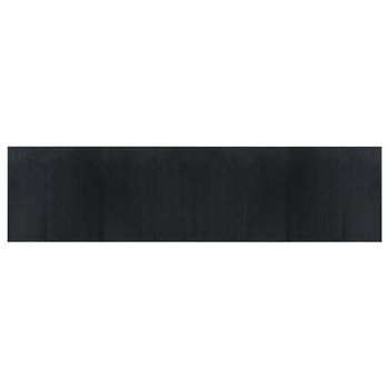 Alfombra Rectangular Bambú Negro 100x400 Cm Vidaxl