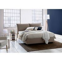 talamo italia cama francesa con contenedor veronica made in italy cabecero y funda de tela apertura frontal apta para colchon 140x190 cm taupe