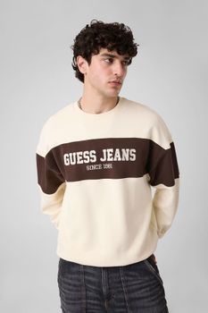 Sudadera De Cuello Redondo Con Franja Horizontal