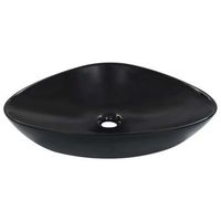 lavabo 585x39x14 cm ceramica negro vidaxl
