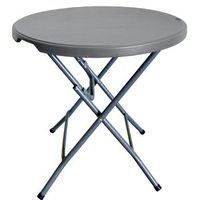 mesa plegable baja cocktail 80x74cm eme mobiliario con tablero fabricado en hdpe y estructura de acero en color gris oscuro