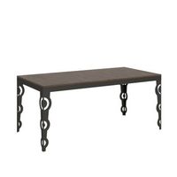 mesa extensible 90x180440 cm karamay evolution nogal estructura antracita