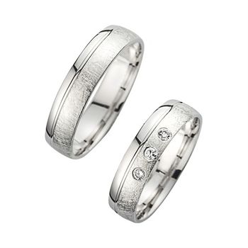 Alianzas con diamantes ancho 5 mm