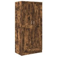 armario madera contrachapada roble ahumado 825x515x180 cm vidaxl