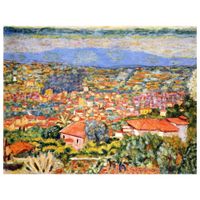cuadro lienzo - le cannet vue - pierre bonnard - cm 60x80