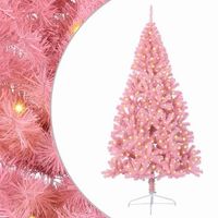 arbol de navidad artificial preiluminado rosa 210 cm pvc vidaxl