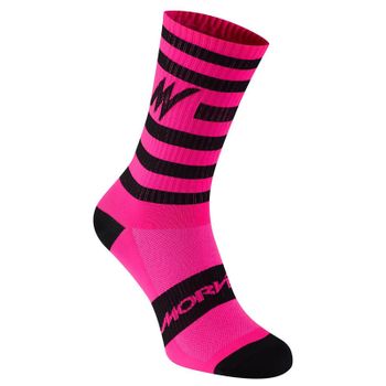 Morvelo Series Stripe Pink Socks - L/XL