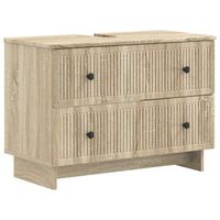 vidaxl mueble de lavabo para bano ede roble sonoma 82 x 41 x 59 cm