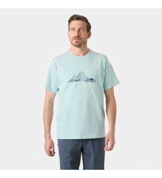 Helly Hansen para hombre. 54600 Camiseta Massif azul (M), Casual, Algodón, Manga corta
