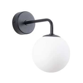 Aplique de pared cumo negro, 1 luz