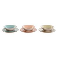 vajilla set 18 gres 275x275x3 mixto ambar