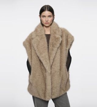 Stand Studio para mujer. 66749-9471 Chaleco Kinley beige (XS/S), Casual, Poliéster