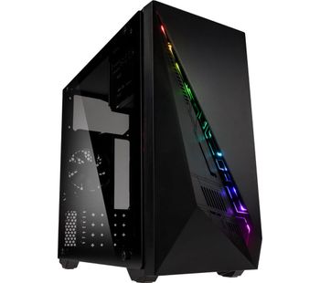 Inspire K2 Micro ATX Mid-Tower PC Case - Black, Black