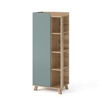 armario mediano karen 50 x 128 cm con puerta y compartimentos abiertos vicco