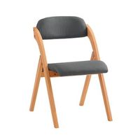 silla plegable de madera con asiento y respaldo tapizado sillon para cocina oficina gris oscuro47 x 60 x 77 cm fst92-sg sobuy es