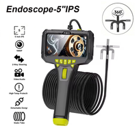 pantalla ips de 50 endoscopio industrial articulacion bidireccional de 360 boroscopio camara de inspeccion camara de serpiente hd 1080p resistencia al agua ip67 cable semirrigido luz led