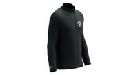 compressport sudadera con cremallera sin costuras sudadera con capucha negra