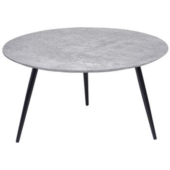 Mesa De Centro Gris Negro 79 Cm Mdf Moderno Sala De Estar Dormitorio Effie