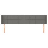 cabecero cama mueble de dormitorio de tela oscuro 183 x 16 x 7888 cm gris m020007624
