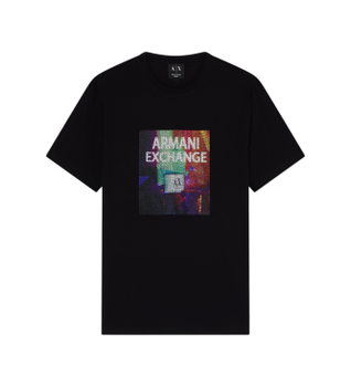 A|X Armani Exchange para hombre. XM002515AF10356UC001 Camiseta Slim Fit negro (XL), Casual, Algodón, Manga corta