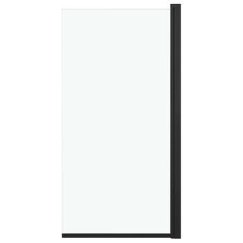 Mampara De Ducha Esg Negro 68x130 Cm Vidaxl