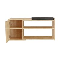 banco zapatero 1 puerta l104 cm - roble