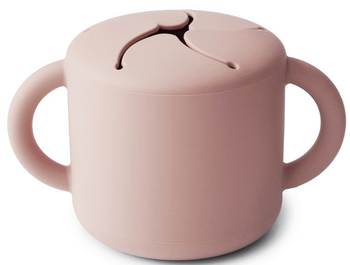 Mushie Taza Snack Silicona Solid Blush